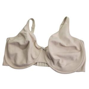 Cacique Beige Full Coverage Unlined Adjustable Underwire T-Shirt Bra Size 42H